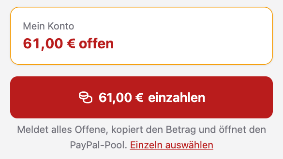 Bildschirm: Ein Tipp: melden, kopieren, Pool öffnen